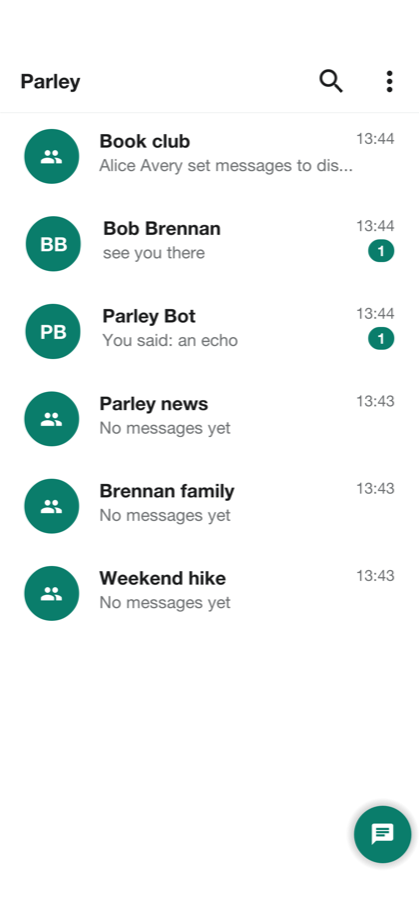 Parley screen